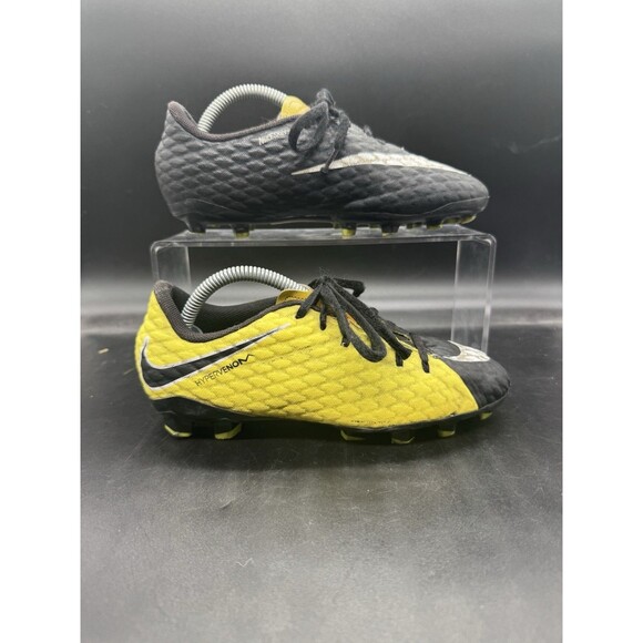 Nike Other - Nike Hypervenom Phelon 3 FG Soccer Cleat Youth Size 2.5Y Black/Yellow GUC